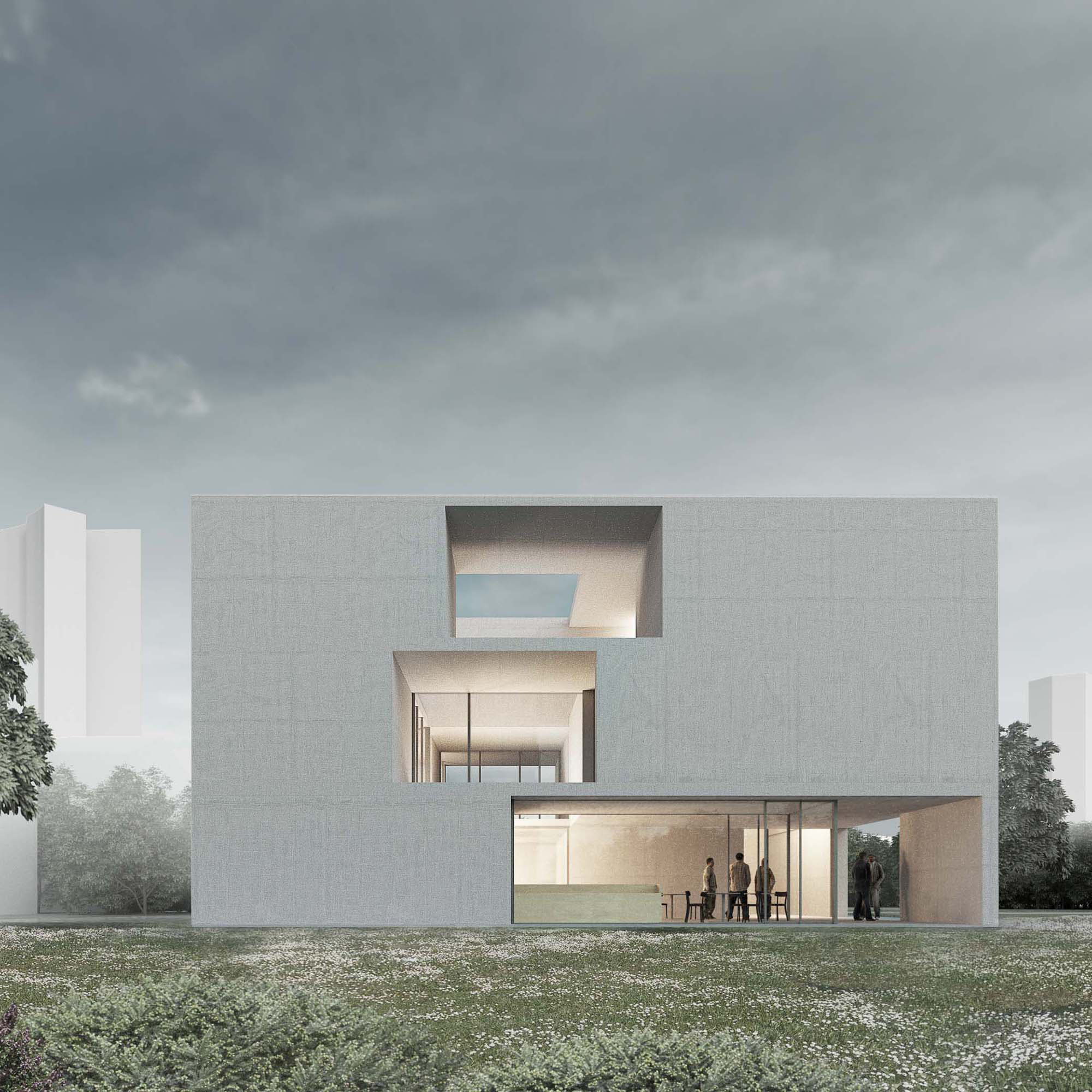 Italian architecture style minimal concrete